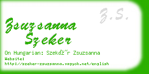 zsuzsanna szeker business card